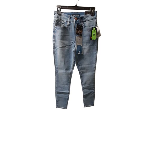 Royalty for Me Skinny Jeans Womens Petites Size 4P Blue Denim Curvy Fit NWT - Picture 3 of 5